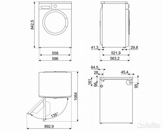 Стиральная машина smeg WM3T84RU