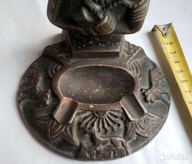 Пепельница Фараон Египет Силумин 18 см Металл СССР