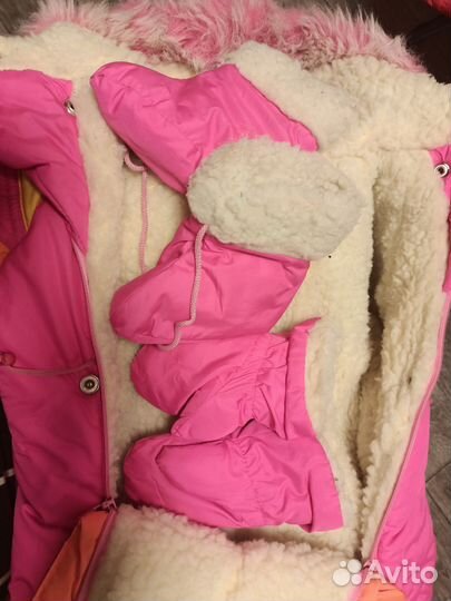 Зимний комбинезон для девочки 80 86