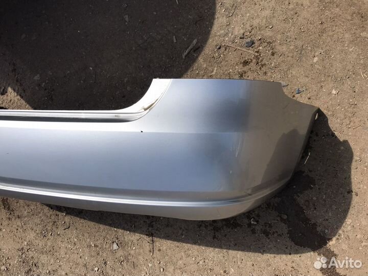 Бампер задний фольксваген поло серебро