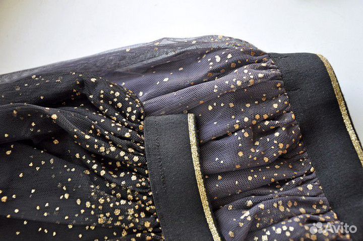 Юбки многослойные из фатина и кожзам