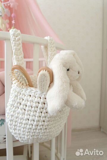 Корзина трикотажная на кроватку