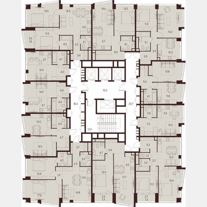 2-к. квартира, 67,5 м², 19/23 эт.