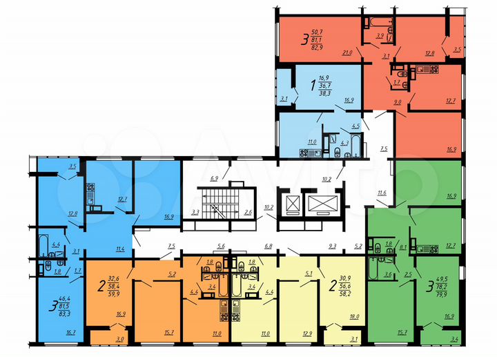 2-к. квартира, 57,2 м², 8/17 эт.