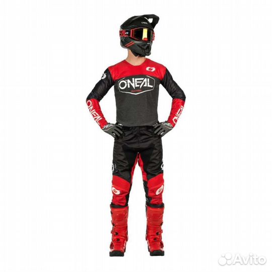 Мотоштаны Oneal mayhem-hexx-pants red-black