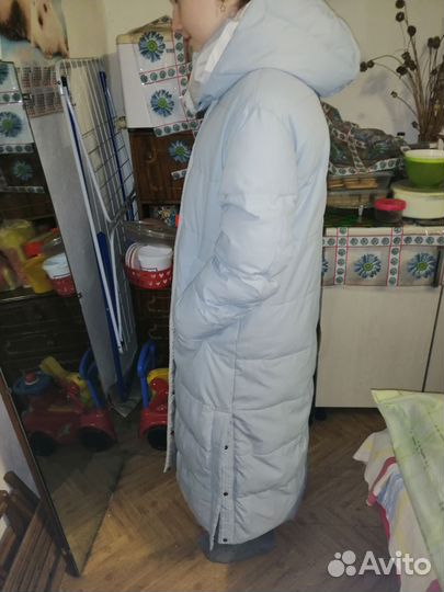 Пуховик зимний длинный женский 44