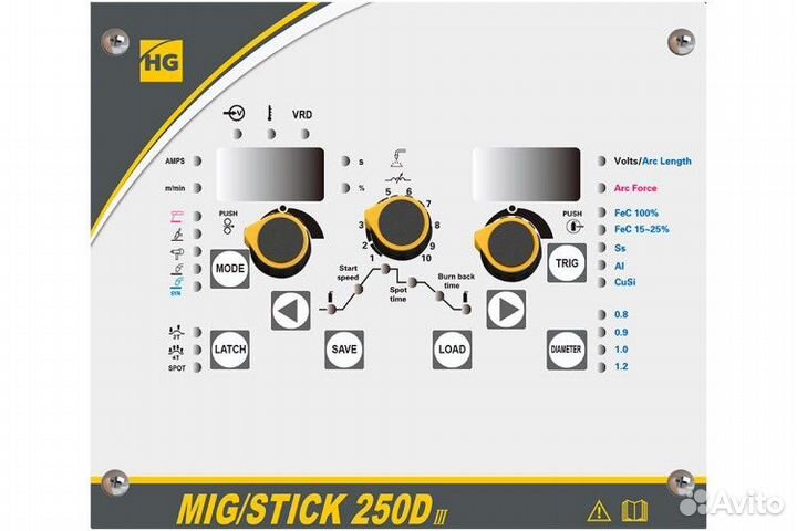 Сварочный полуавтомат Hugong MIG/stick 250D III (без горелки) 040716