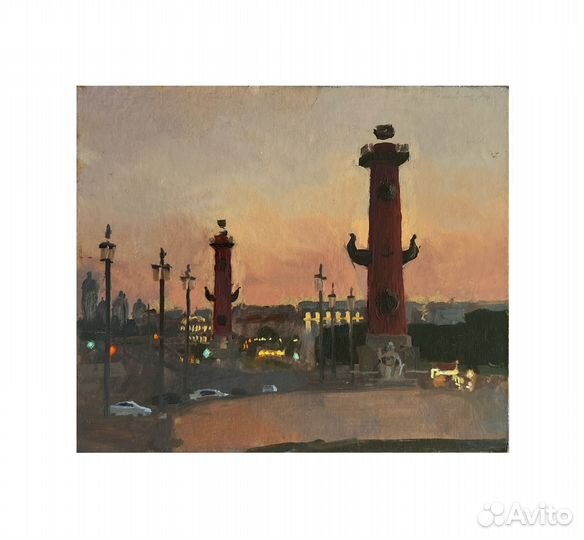 Картина маслом городской пейзаж