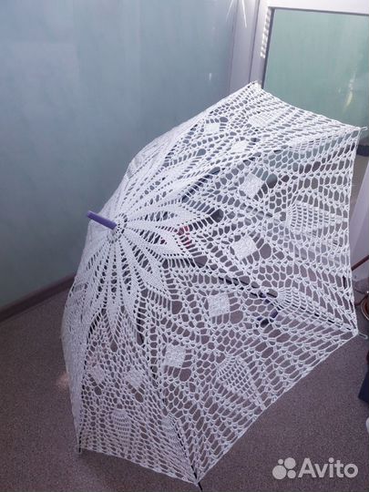 Вязаный зонт зонт