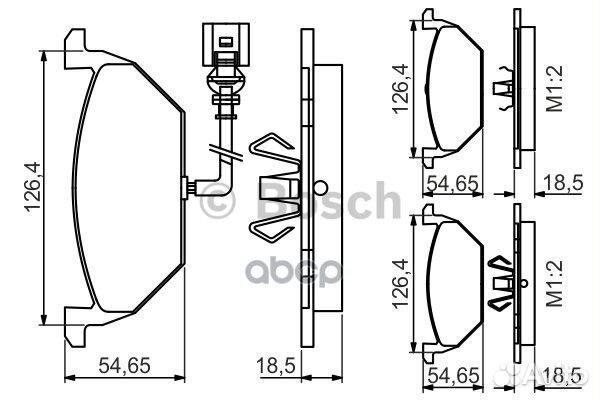 Колодки тормозные дисковые перед 986495213 Bosch