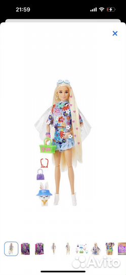 Barbie Экстра 12 в одежде с цветочным принтом