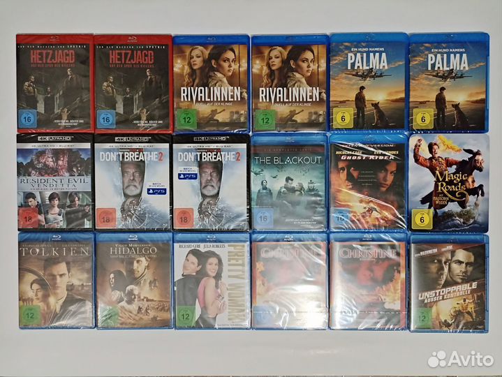 Продажа блюрей и 4к дисков