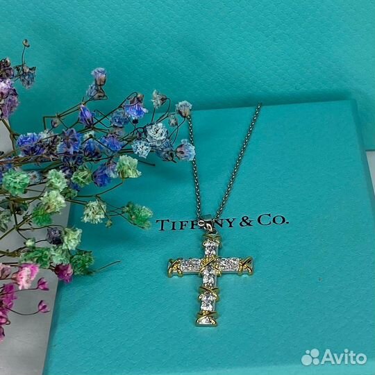 Подвеска крестик Tiffany
