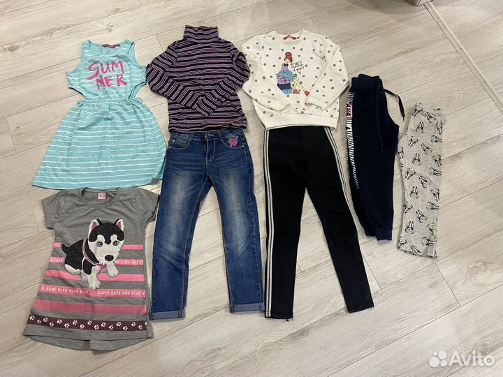 Вещи пакетом на девочку 122-134
