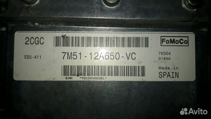 Эбу форд фокус 1.8