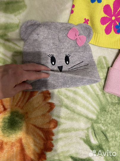 Шапка вязаная для девочки 50 52