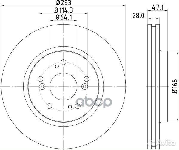 Диск тормозной перед honda CR-V III (RE ) 2