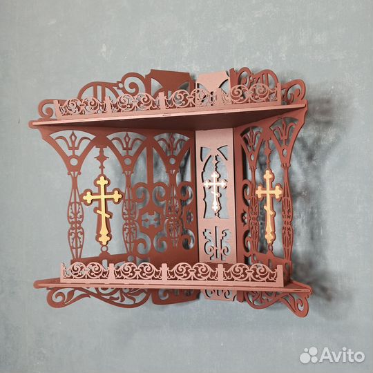 Полка для икон Иконостас Модель 149 Красный угол 2