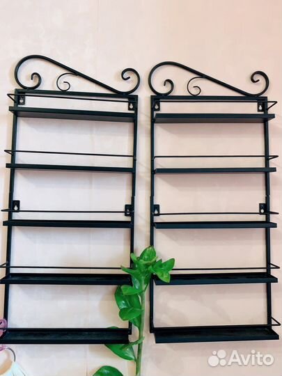 Полка под гель лаки железная черная