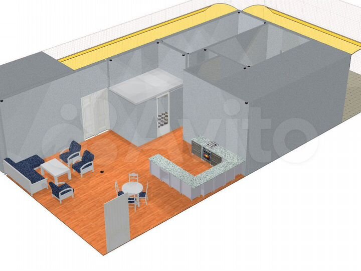 3-к. квартира, 84 м², 1/5 эт.