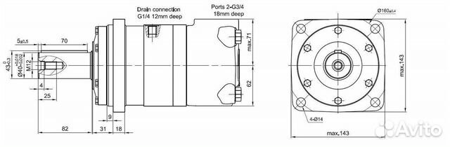 Гидромотор MT500 MH315 M+S Болгария Китай