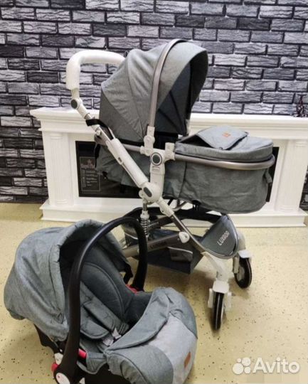 В упаковке Новая 3в1 коляска
