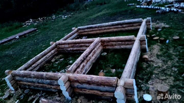 Сруб бани 7на6