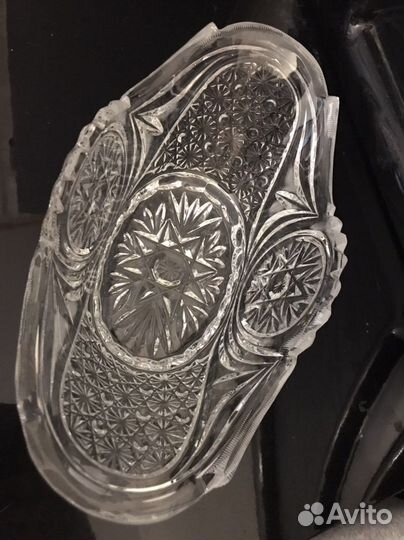 Большая хрустальная ваза салатник
