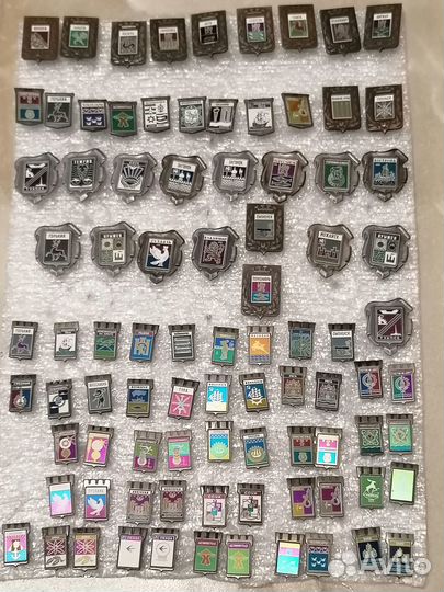 Гербы городов СССР ситалл зеркальные