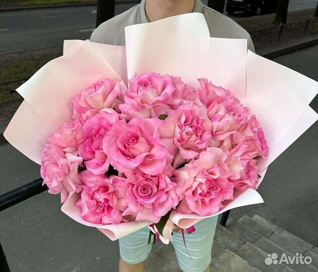 Букет из крупных французских роз