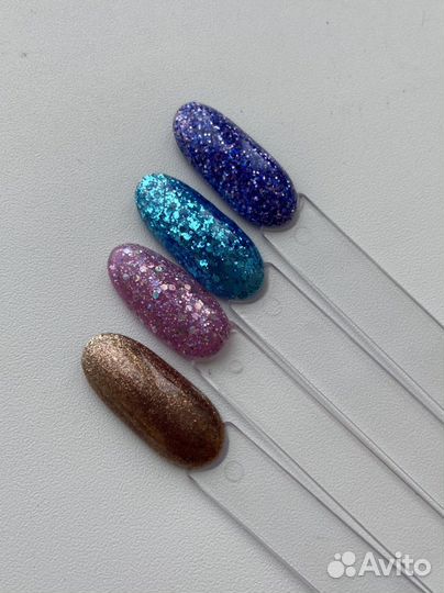 Для дизайна ногтей гель краска, блестки