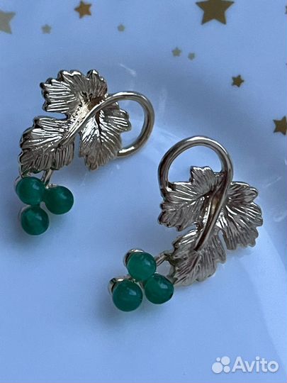 Дизайнерские серьги Виноград (маркировка)