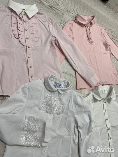 Школьная рубашка, блузка, водолазка 128, 134, 140