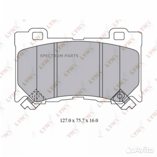 Колодки тормозные дисковые перед lynxauto BD5742