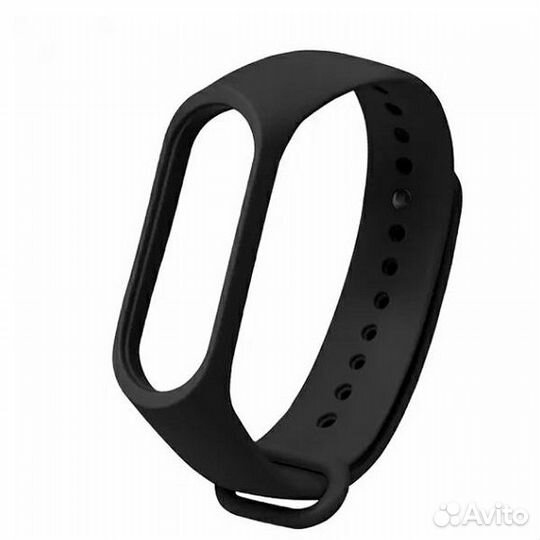 Ремешок силиконовый для Xiaomi Mi Band 5/6 (черный