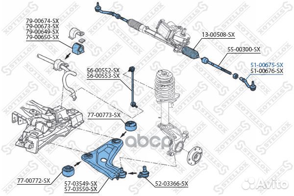 51-00675-SX наконечник рулевой левый Peugeot 2