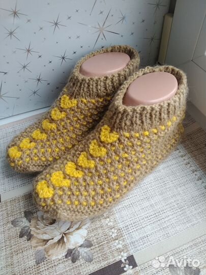 Следочки с укреплённой подошвой полушерстяные