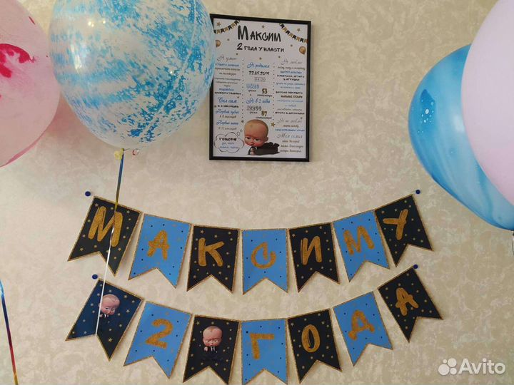 Флажки, плакаты на дни рождения