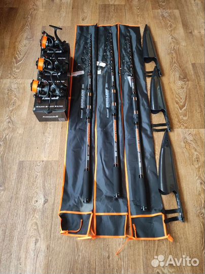 Карповые телескопы с катушками, комплект 3+3