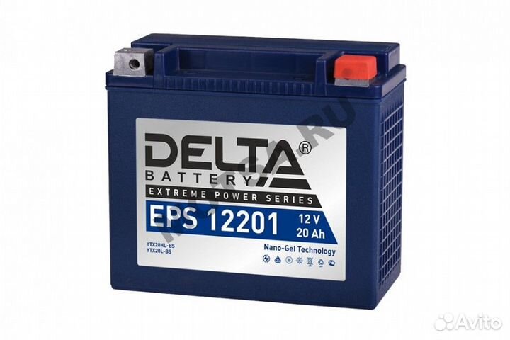 Аккумулятор 12В20Ач delta EPS12201 (YTX20L-BS) (NA