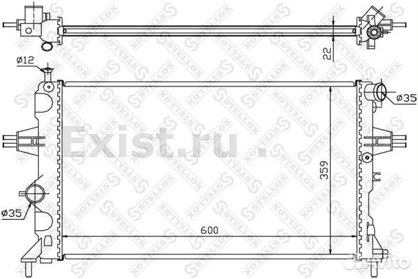 Радиатор системы охлаждения\ opel astra 1.4/1.6/1