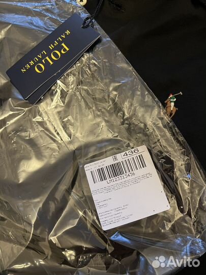 Черное, оригинальное поло Polo Ralph Lauren