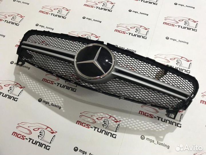 Решетка Mercedes A w176 AMG 45 Silver + Дистроник