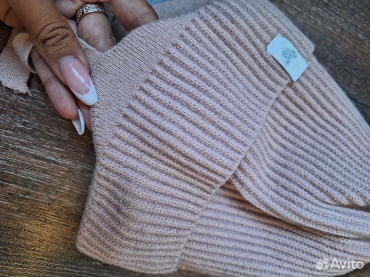 Шапка зимняя для девочки 54 56 снуд шарф вязаная