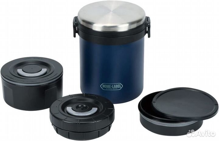 Термо ланч-бокс Pearl Metal HB-5669 Navy 0,97мл