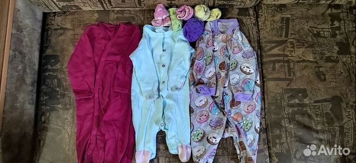 Детские вещи пакетом для девочки от 0 до 6месяцев
