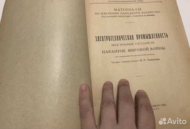 Толвинский Электротехническая промышленность 1919