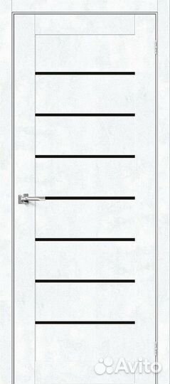 Дверь под бетон светлый оттенок лофт