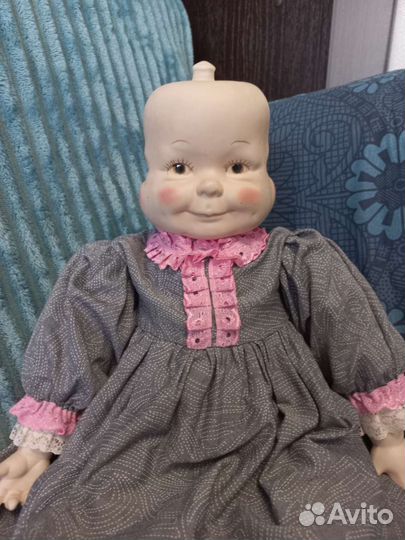 Кукла фарфоровая трехликая