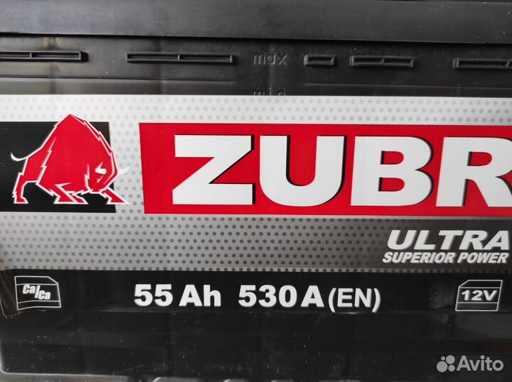Аккумулятор 55Ач 530А Zubr (Exide) Ultra прямой